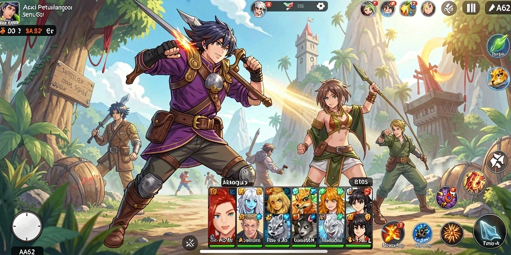 Tampilan menarik dari gameplay AA62 yang memukau.