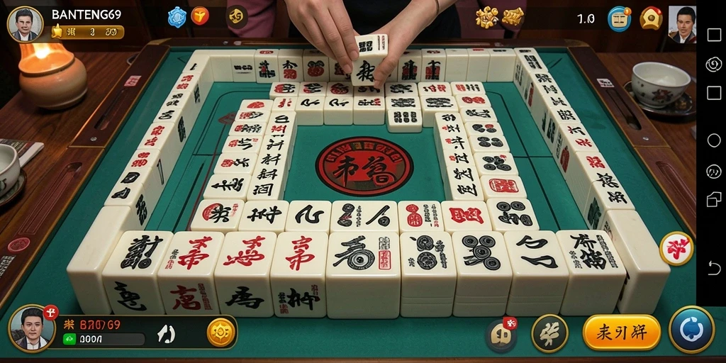 Tampilan menarik dari gameplay Mahjong di BANTENG69.