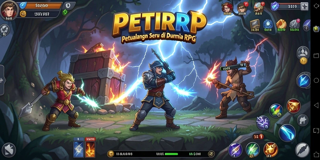 Tangkapan layar permainan RPG penuh aksi dan petualangan.
