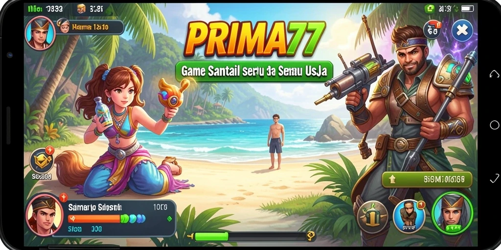 Tampilan gameplay seru dan interaktif dari PRIMA77.
