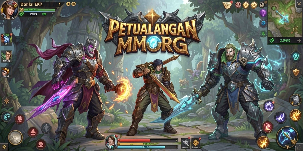 Screenshot RI889 menampilkan aksi seru dalam gameplay MMORPG.