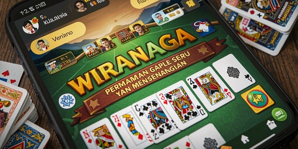 Tampilan gameplay Gaple yang seru dan interaktif di WIRANAGA.
